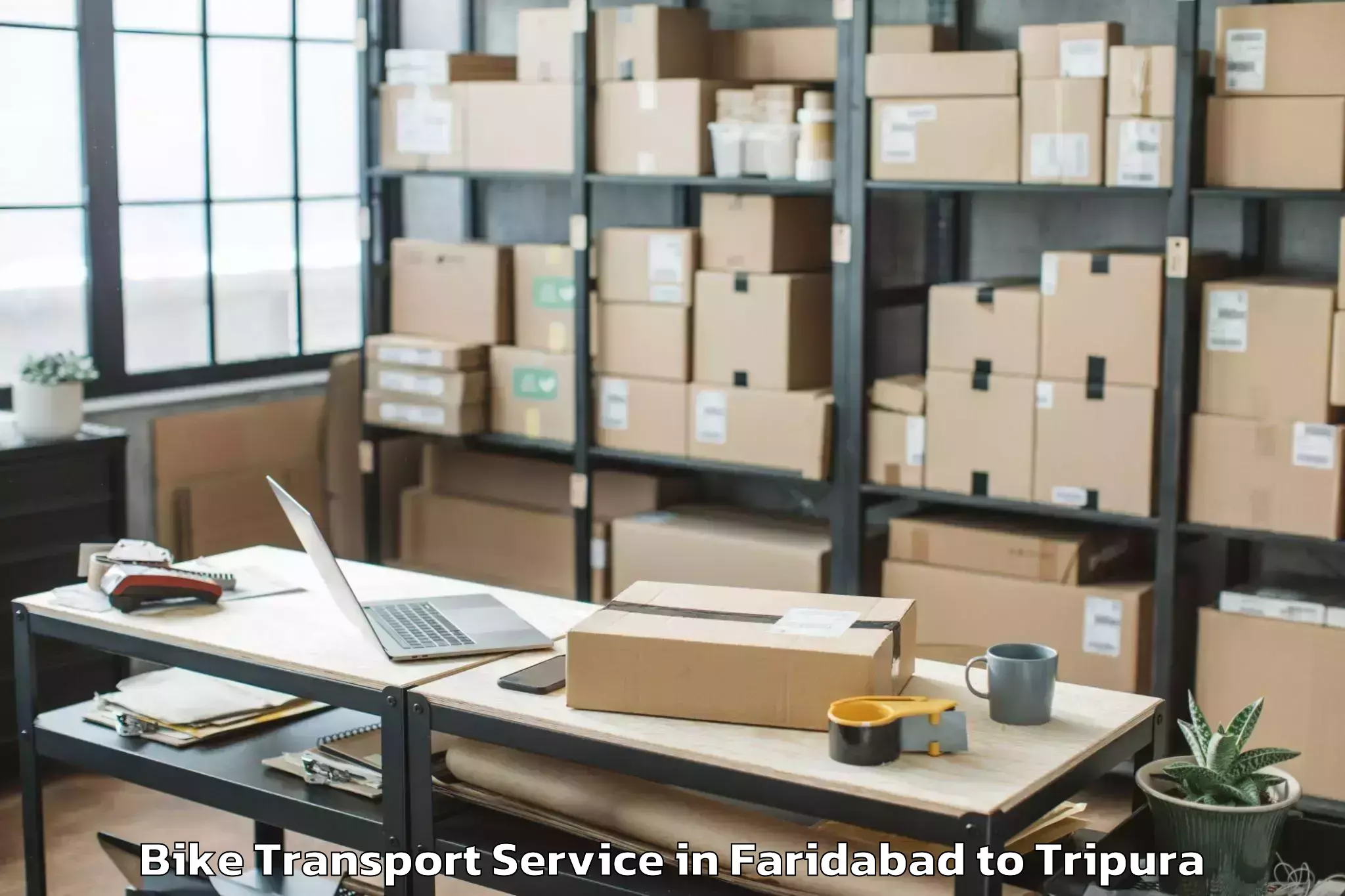 Affordable Faridabad to Panisagar Bike Transport